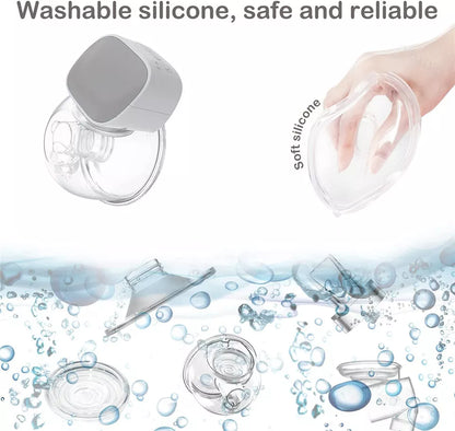 Electric Breast Pump Wearable 2Pcs | USB Silent Hands-Free Auto Milker | Low Noise Massage and Pump Function |