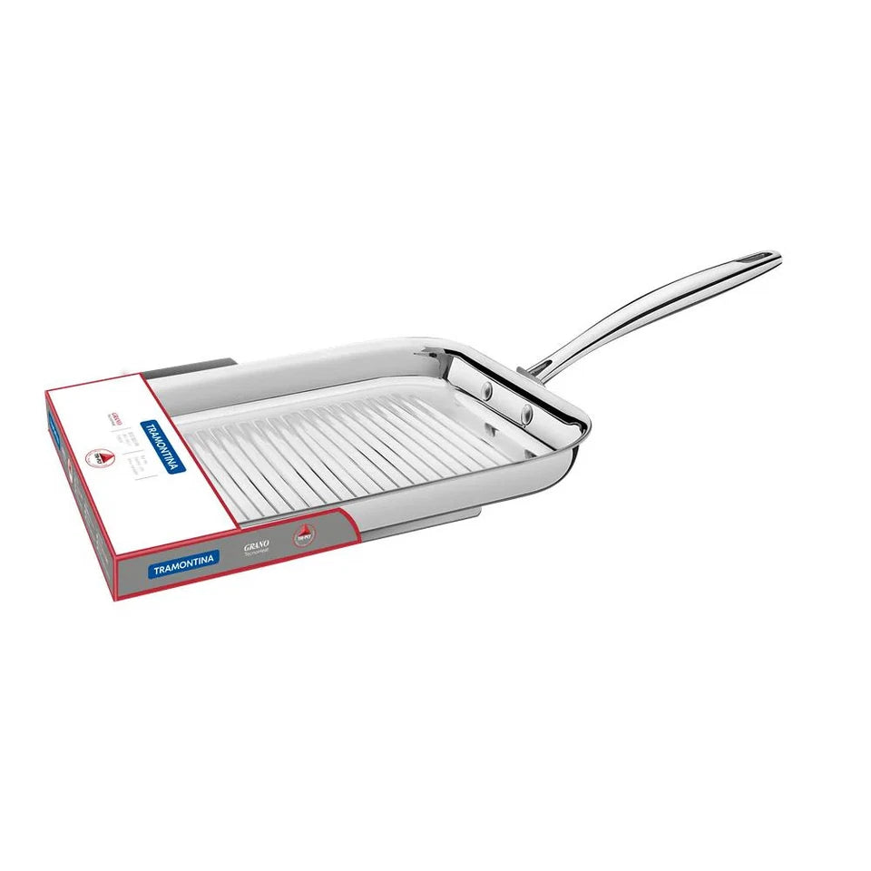 Tramontina Grano Triply Clad Stainless Steel Skillet 22cm
