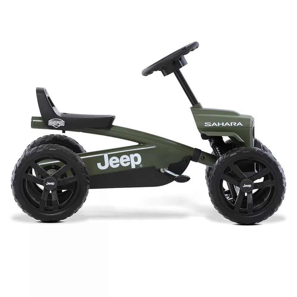 Berg Jeep Buzzy | Kids/Children's Pedal Go Kart Ride On Toy | Sahara Green 2-5y