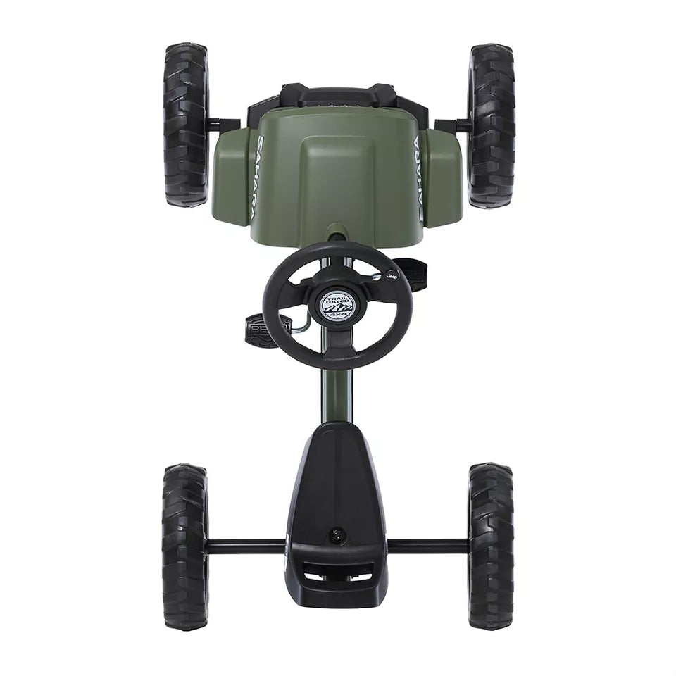 Berg Jeep Buzzy | Kids/Children's Pedal Go Kart Ride On Toy | Sahara Green 2-5y
