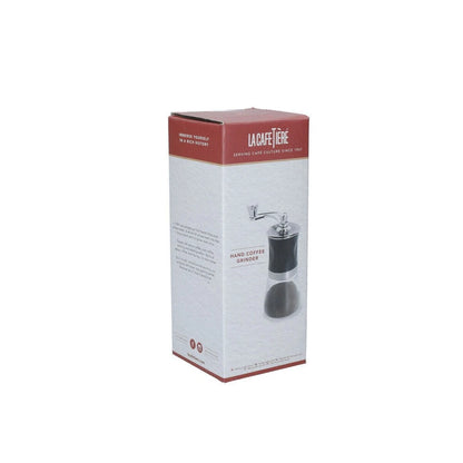 Coffee Beans Grinder Black Small | La Cafetiere 19.5cm | Manual Stainless Steel Grinder | Retains Beautiful Flavours
