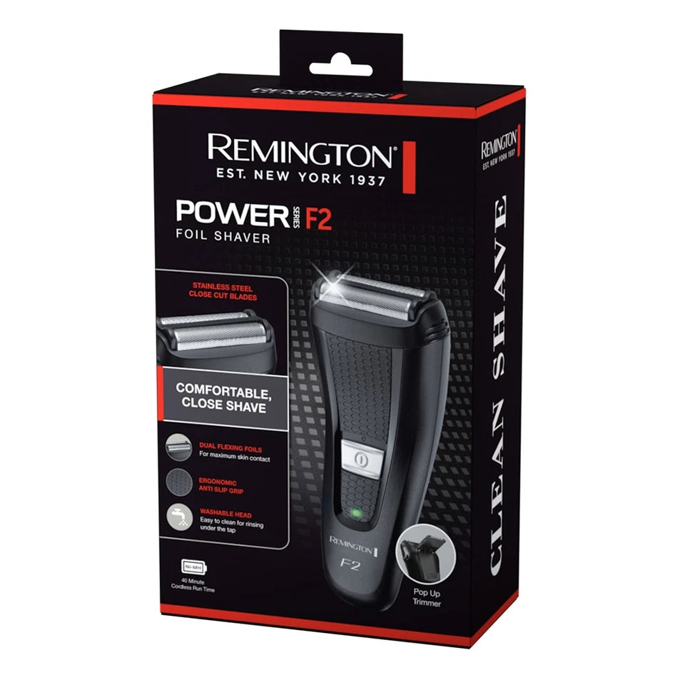 Remington Power Series F2 Electric Cordless Mens Foil Hair Shaver w/Trimmer