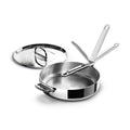 Joseph Space Saving 28cm Induction Saute Pan W Lid & Folding Handle Steel