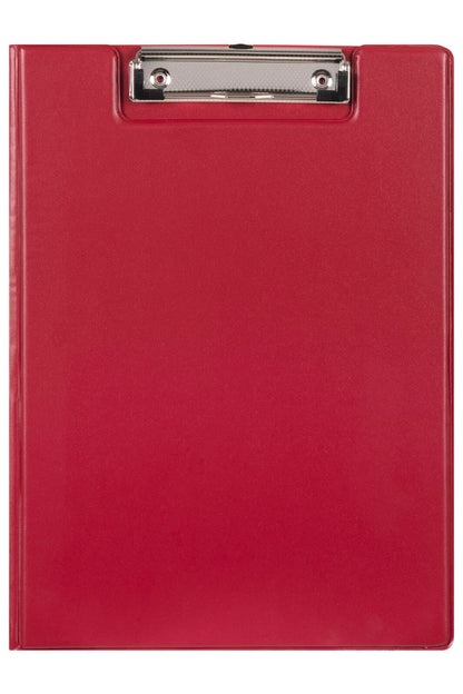 3x Marbig PP Clipfolder A4 File Organiser Folder w/ Clip Document Clipboard Red