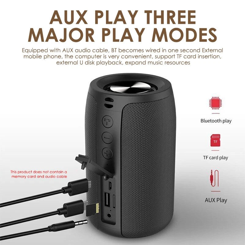 Wireless Bluetooth 5.0 Speaker | Outdoor Portable Loud Stereo Speakers | Waterproof
