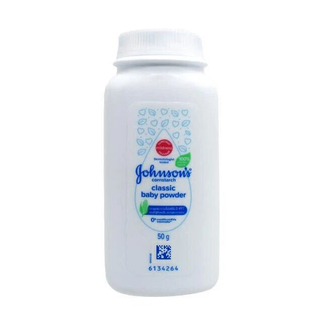 Johnson's Classic Baby Powder 12PK | Cornstarch 50g Gentle & Soothing Skin Care
