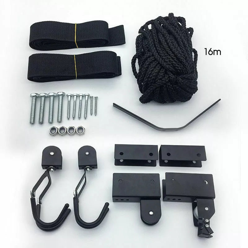 Stainless Steel Kayak/Bike Hoist | Lift Pulley System | Garage Ceiling Storage Rack | Capacity 56.7 Kg (125LBS)