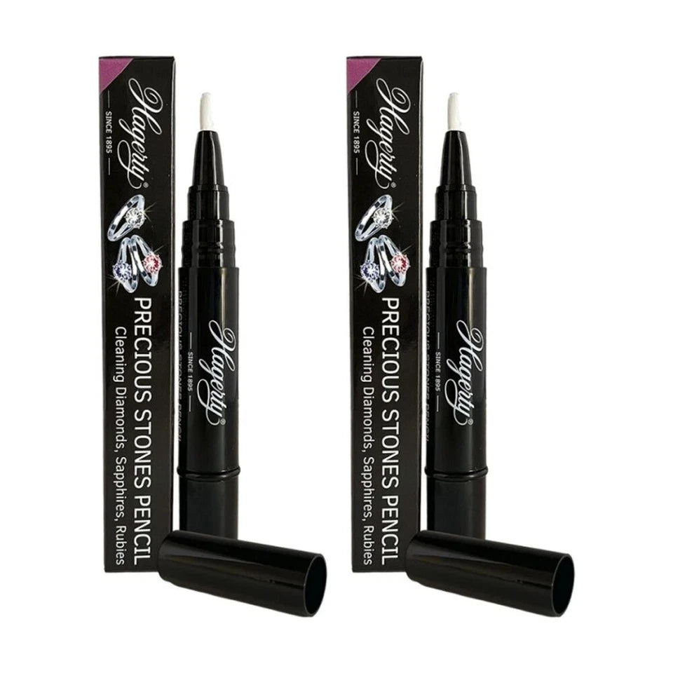 Hagerty Precious Stone Cleaning Pencil | 2PK  Diamond/Sapphire/Ruby Cleaner 4ml