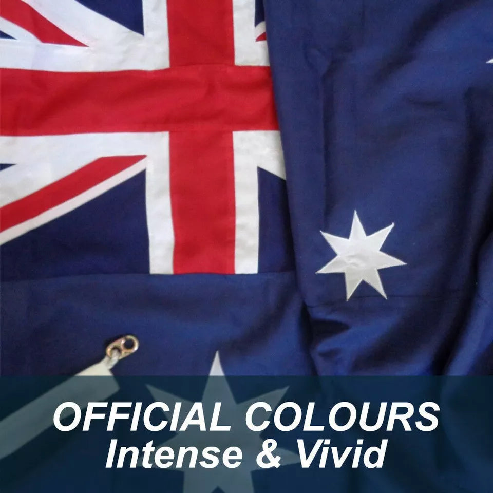 Australian Aussie Flag | Spun Polyester Brass Metal Clips | 1800x900mm | HEAVY DUTY FLAG