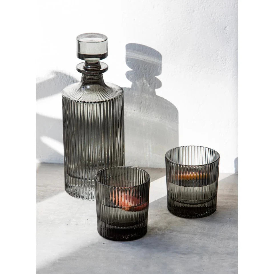 Tempa Cyrus 3 Piece Whisky Set | Cocktail Lovers | Home Bar | Ribbed Design