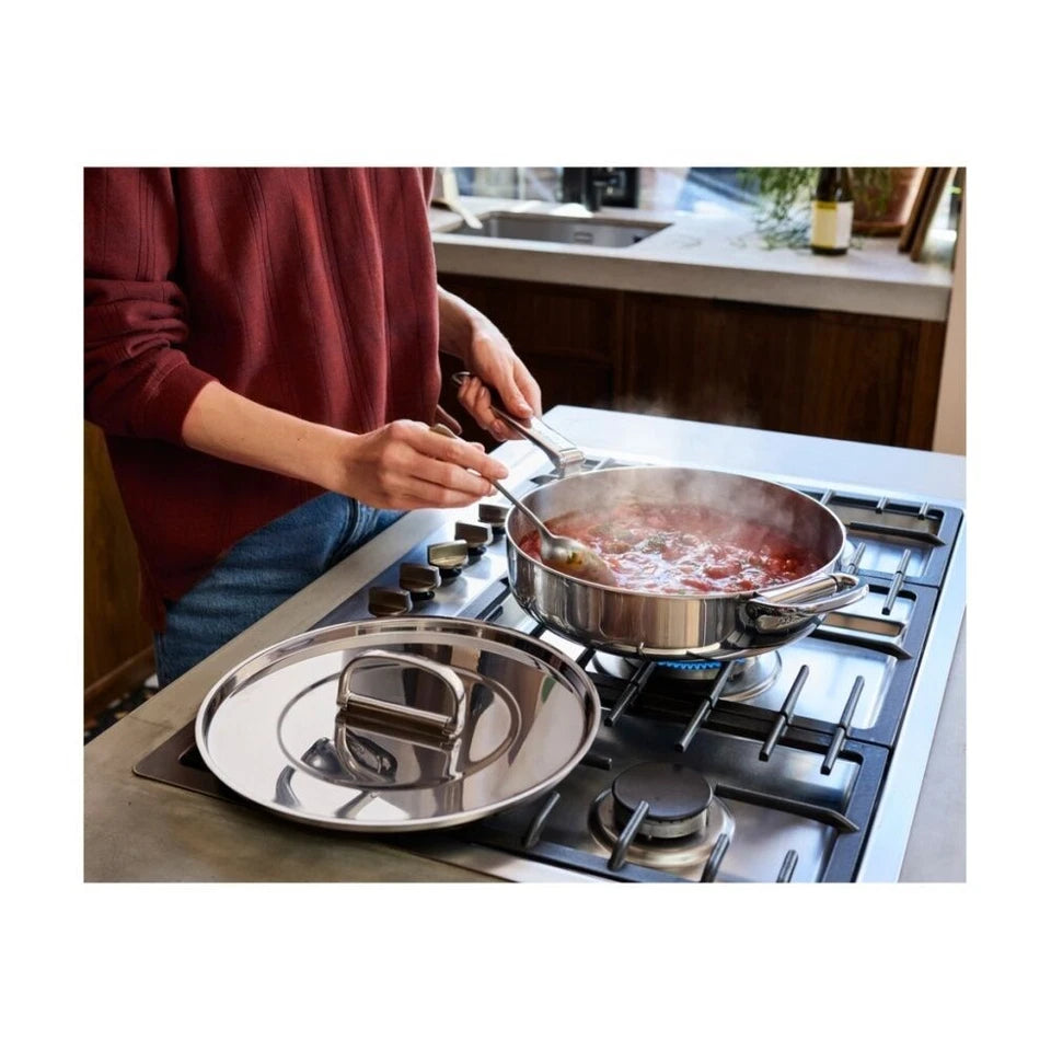 Joseph Space Saving 28cm Induction Saute Pan W Lid & Folding Handle Steel