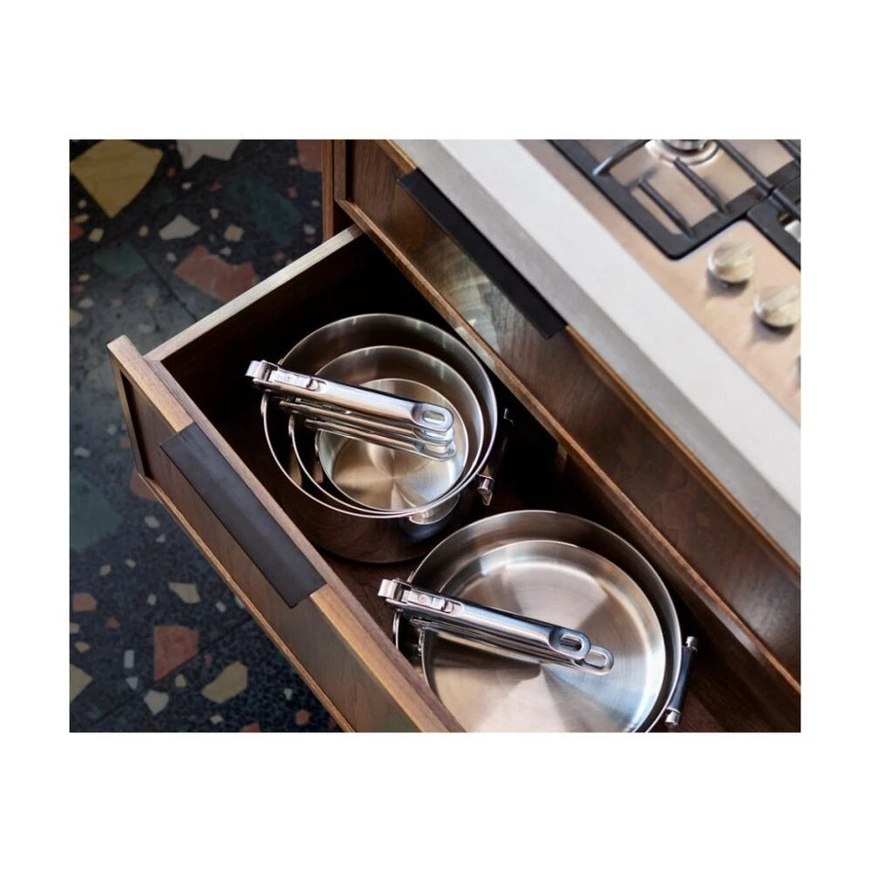 Joseph Space Saving 28cm Induction Saute Pan W Lid & Folding Handle Steel