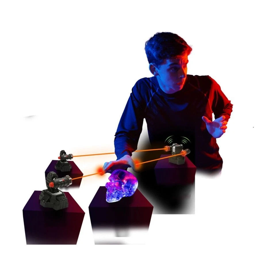 SpyX Lazer Trap Alarm Spy Toy | Kids/Children Black Toy 6y+ | LED beam transmitters and one alarm receiver