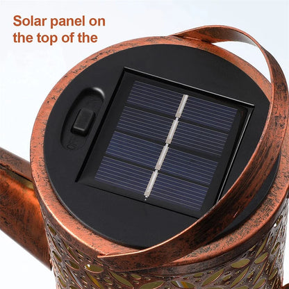 Solar LED Watering Can | Fairy String Light | Outdoor Garden Decor Waterfall Lamp