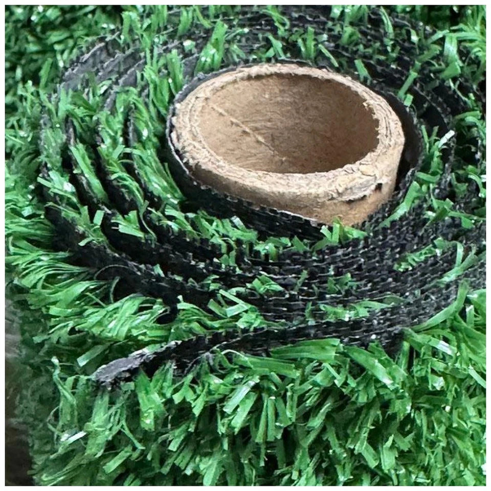 11PK Braz Artificial Grass Turf Mat Lawn 10mm Rolled 1x1m Green