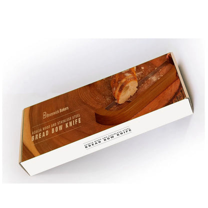 Brunswick Bakers Bread Knife - Handheld Kitchen Bread Slicer _ Stainless Steel Blades with Wooden Handle