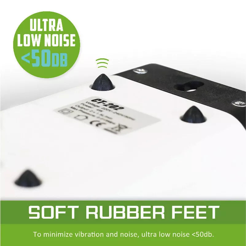 Aquarium Oxygen Pump | Aqua Fish Tank Pond Air Bubble | Disk Stone Aerator 2 Outlets | 15hPa pressure output | Suitable for Freshwater & Saltwater Aquariums