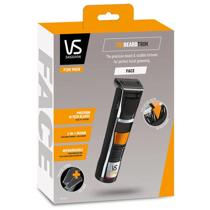 The Beard Precision Trimmer | Cordless/Rechargeable Facial Hair Trimmer| VS Sassoon Stainless Steel Blades