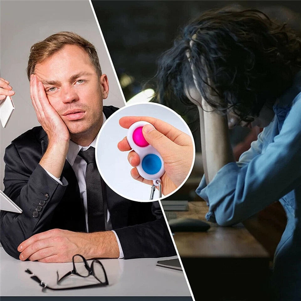 Simple Dimple Pop Bubble | 5pcs Fidget Toy Stress Relief Key Chain