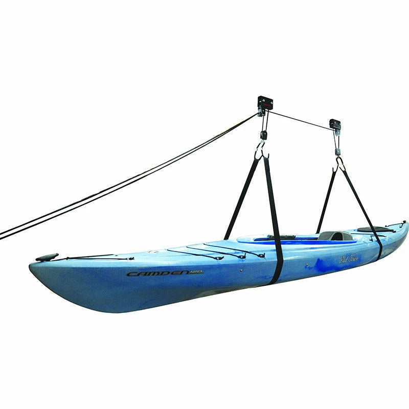 Steel Kayak/Bike Hoist | Lift Pulley System | Garage Ceiling Storage Rack | Capacity 56.7 Kg (125LBS)