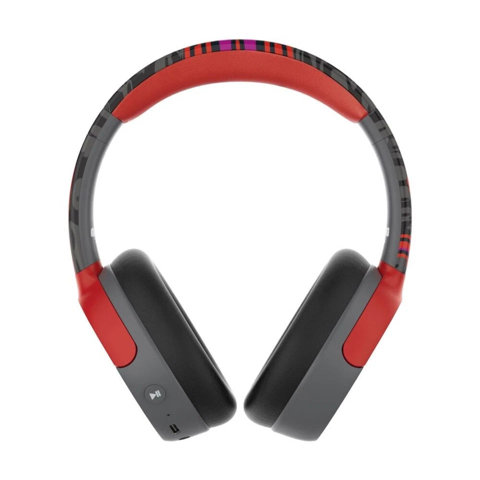 Moki Super Pop Wireless Bluetooth Over Ear Kids Headphones Vibrant Skulls