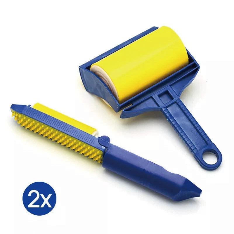 Sticky Buddy Brush Set 2pcs | Reusable Picker Cleaner Lint Roller Pet Hair Remover