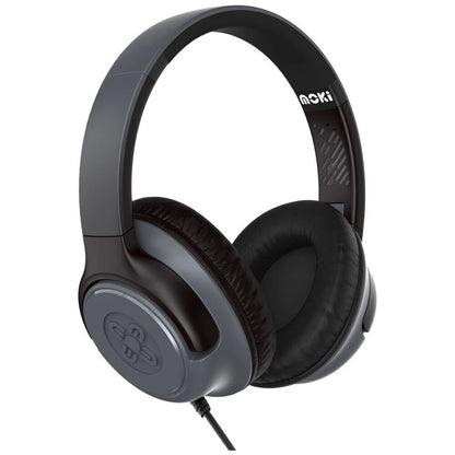 Moki Mixi USB-C Connect Wired Volume Limited Over Ear Kids Headphones Black