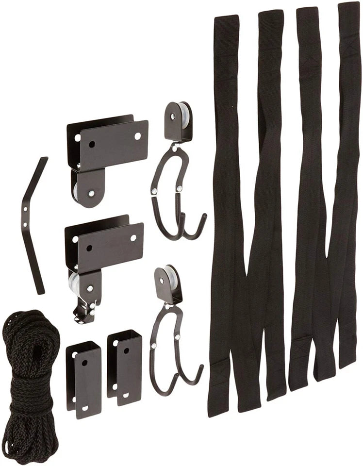 Stainless Steel Kayak/Bike Hoist | Lift Pulley System | Garage Ceiling Storage Rack | Capacity 56.7 Kg (125LBS)