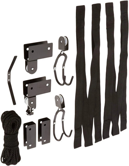 Stainless Steel Kayak/Bike Hoist | Lift Pulley System | Garage Ceiling Storage Rack | Capacity 56.7 Kg (125LBS)