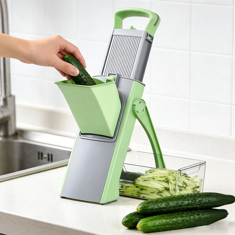 Multifunctional Green Vegetable Slicer Grater Cutter for Home Kitchen Prep