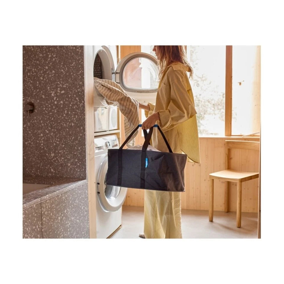 Joseph Hold-All Collapsible Laundry/Washing Basket | With Handles Black | Robust Shape Retaining Basket