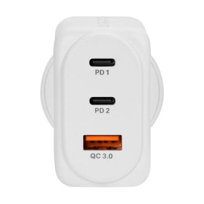 Moki AU/NZ PD GaN Wall Charger - 2 USB-C Ports & USB-A Quick-Charger 65W