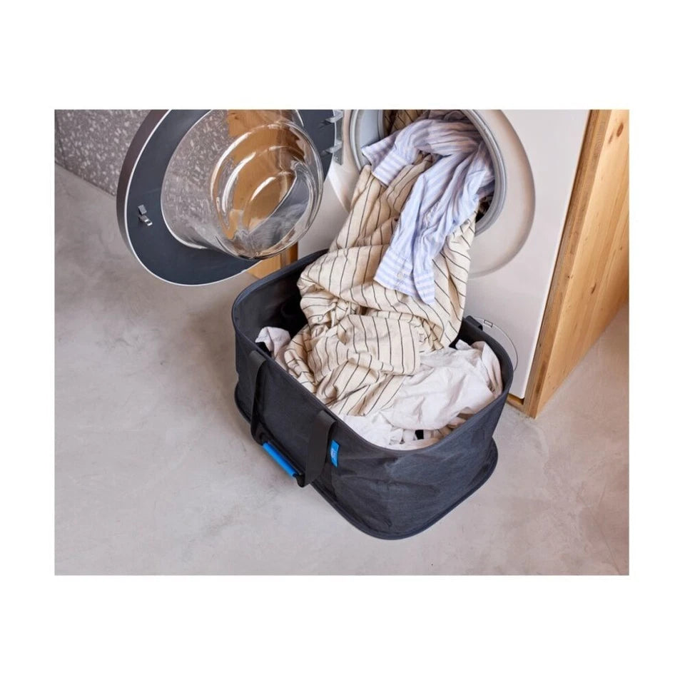 Joseph Hold-All Collapsible Laundry/Washing Basket | With Handles Black | Robust Shape Retaining Basket