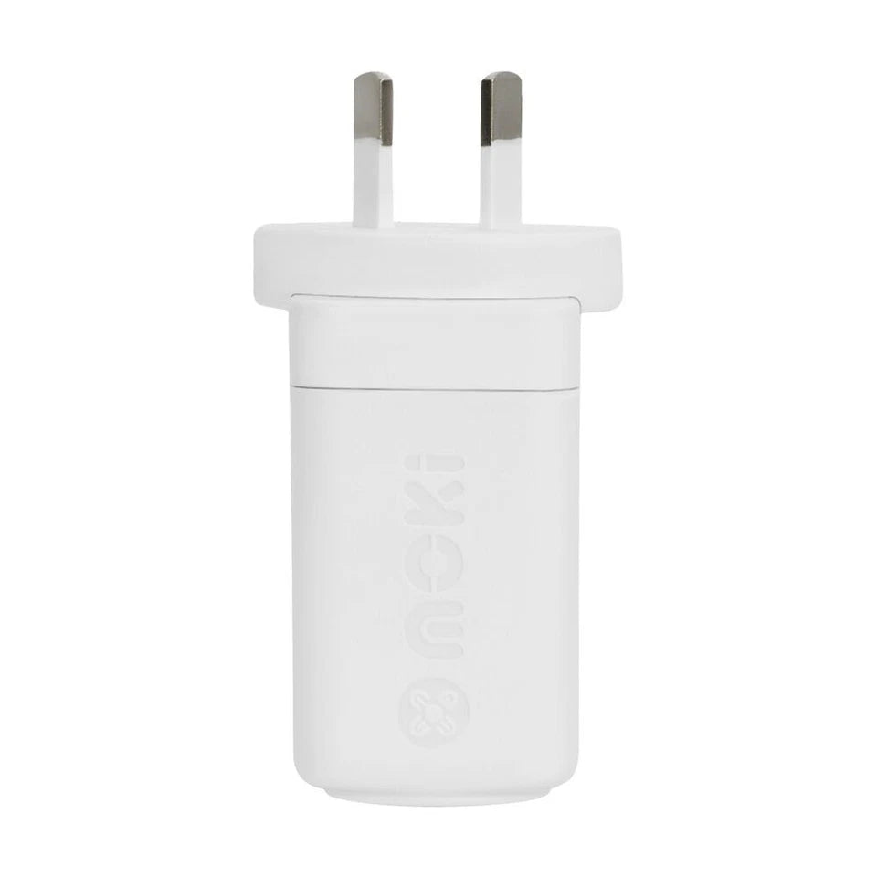 Moki AU/NZ PD GaN Wall Charger - 2 USB-C Ports & USB-A Quick-Charger 65W