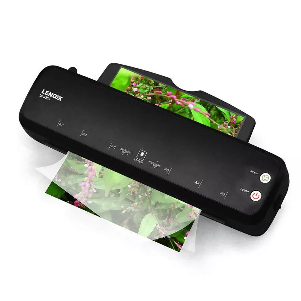 Paper Hot Laminator | Office/Business/Home With 50 Plastic Pouch Laminating Sheets | 80-100 Microns Laminating Thickness | Lightweight laminator |