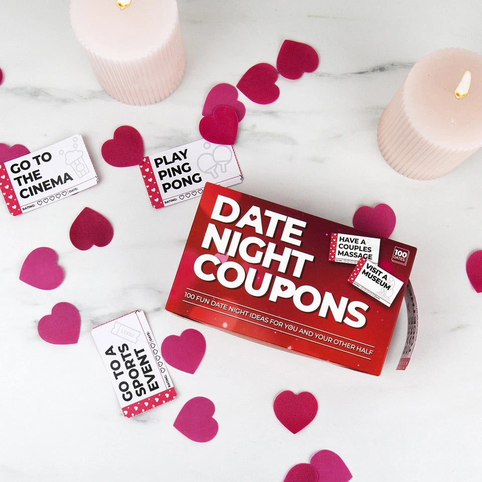100pc Gift Republic Date Night Coupons Couples Romantic Ideas Activity Vouchers