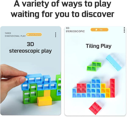 Tetra Tower | Balance Stacking Blocks Game | Team Toys | Gifts Kids Adults 96Pcs | Fantastic icebreaker conversation