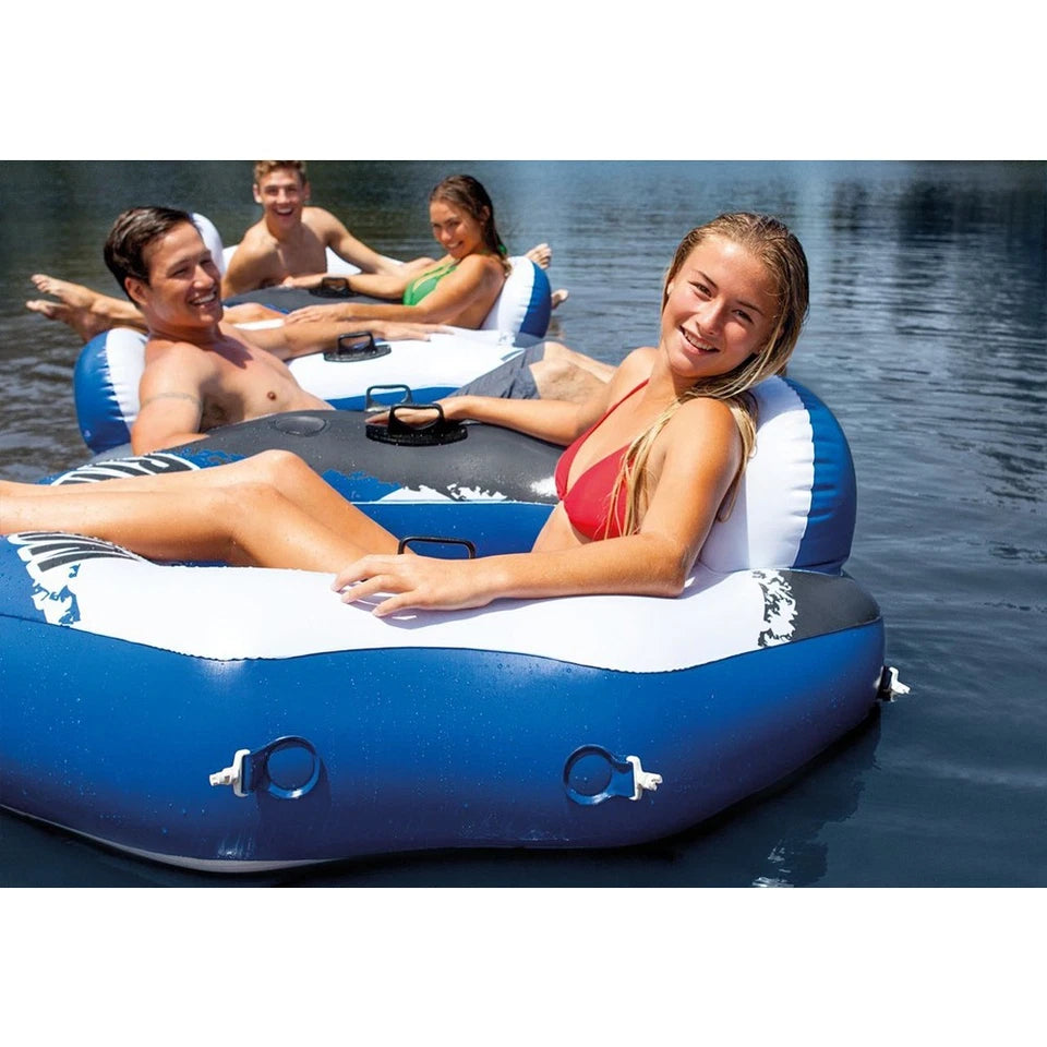 Intex 130cm Inflatable Lounge Ride-On Seat | Run Tube River/Pool/Float Adult/Kids