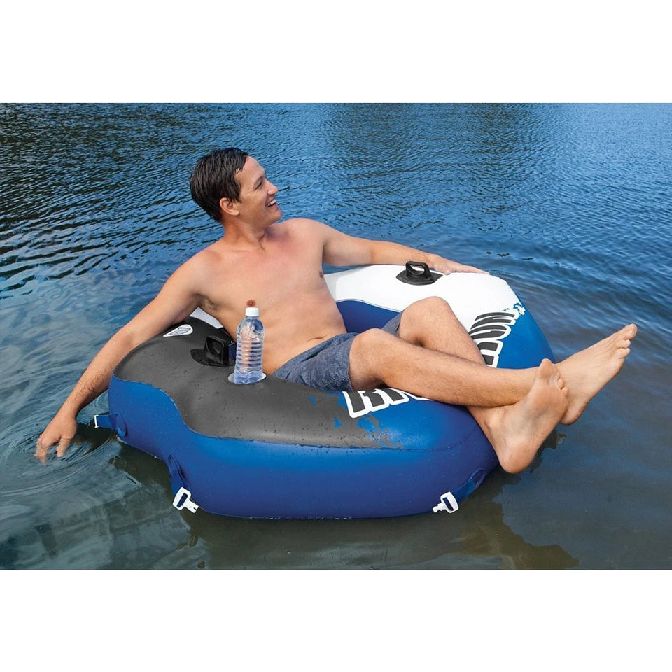 Intex 130cm Inflatable Lounge Ride-On Seat | Run Tube River/Pool/Float Adult/Kids