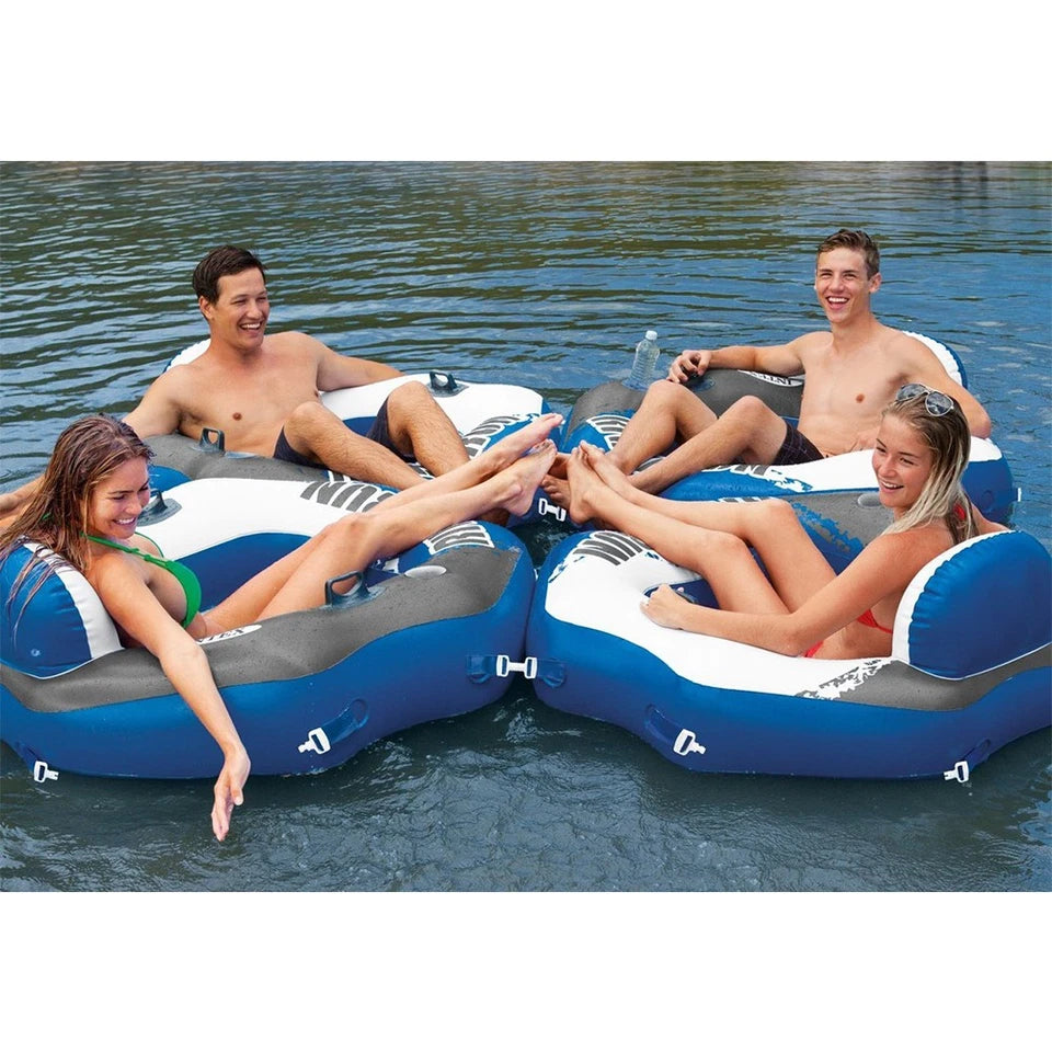 Intex 130cm Inflatable Lounge Ride-On Seat | Run Tube River/Pool/Float Adult/Kids