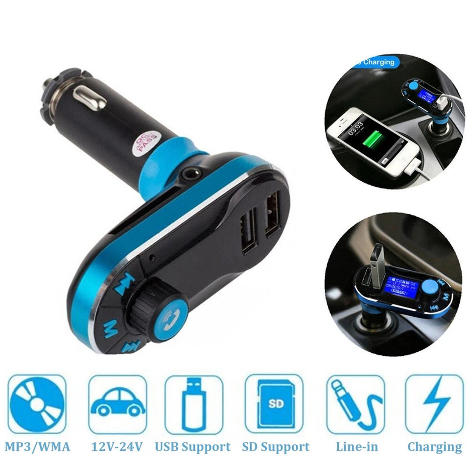 Baseus Handsfree Wireless Bluetooth | Car FM Transmitter | MP3 Player USB Charger AU