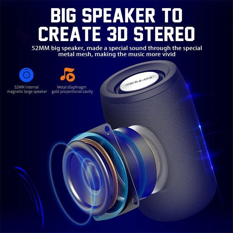 Wireless Bluetooth 5.0 Speaker | Outdoor Portable Loud Stereo Speakers | Waterproof