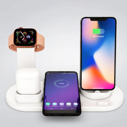 Apple All in One Charging Station | 4 in1 For iPhone Xs Apple Watch Airpods | Fast Wireless Charging | Inbuilt Charge Protection