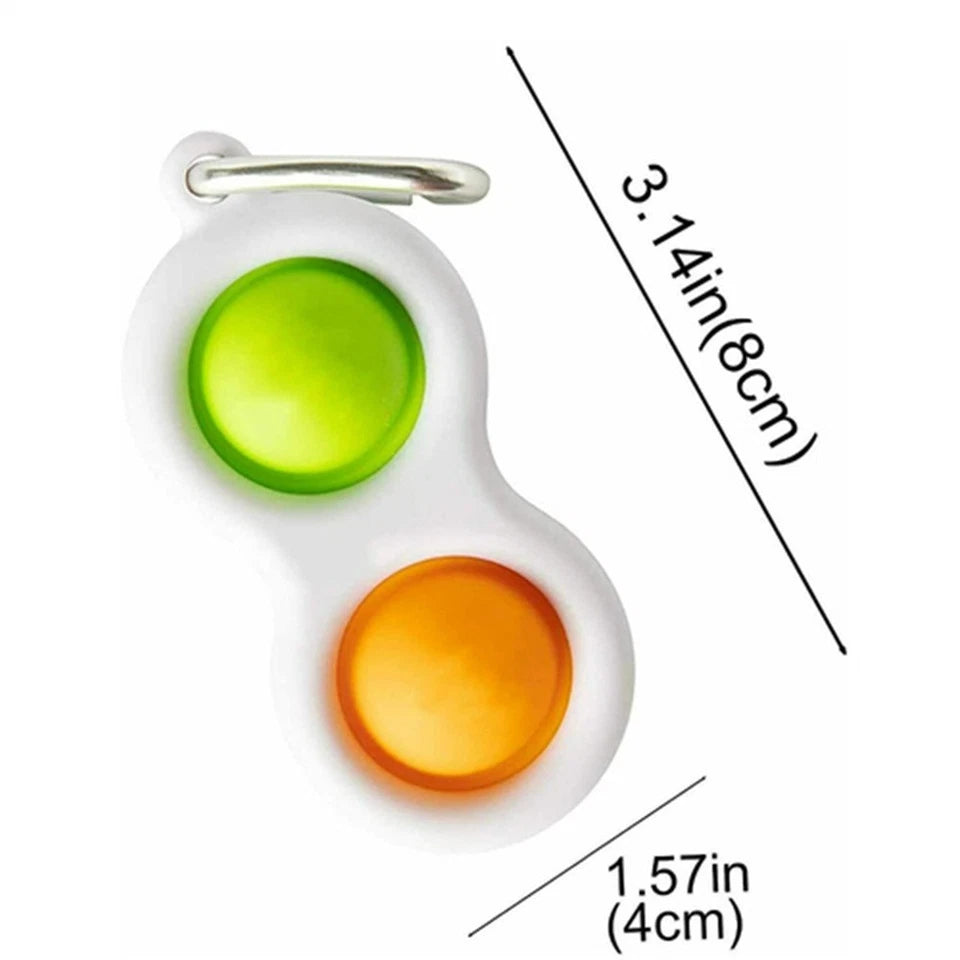 Simple Dimple Pop Bubble | 5pcs Fidget Toy Stress Relief Key Chain