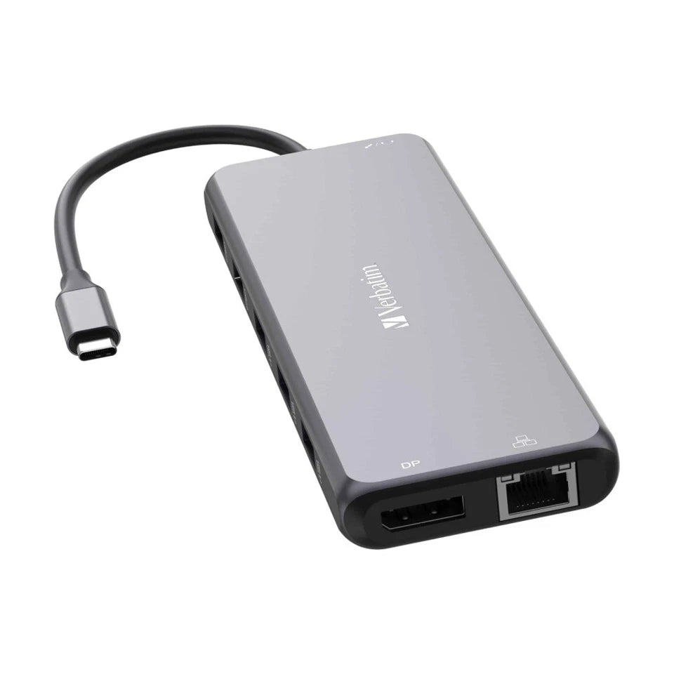 VERBATIM USB-C Connected USB-A & C/HDMI/RJ45 Multiport Connection Hub CMH-13