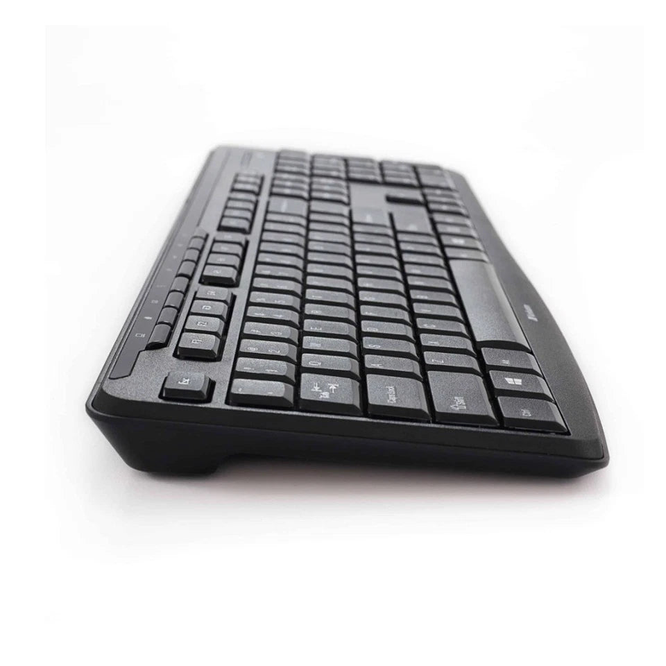 VERBATIM Silent Slim Wireless Blue LED Mouse & Keyboard Set Black