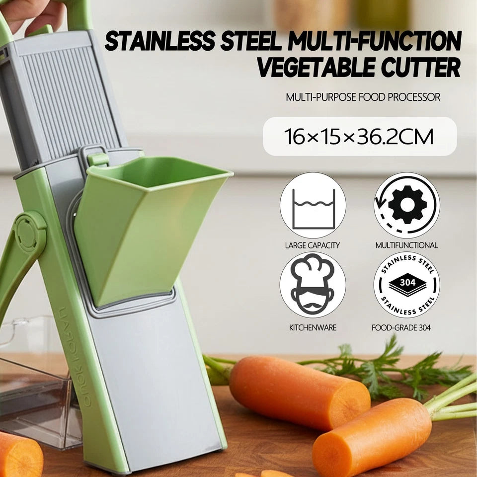 Multifunctional Green Vegetable Slicer Grater Cutter for Home Kitchen Prep