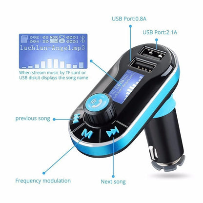 Baseus Handsfree Wireless Bluetooth | Car FM Transmitter | MP3 Player USB Charger AU
