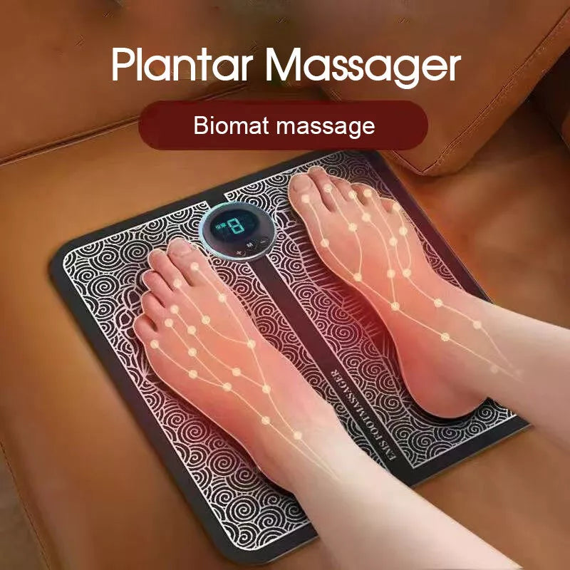 Electric Foot Massager Mat | Relax Muscle Stimulator | USB Recharge Massage Pad | Eight Modes |