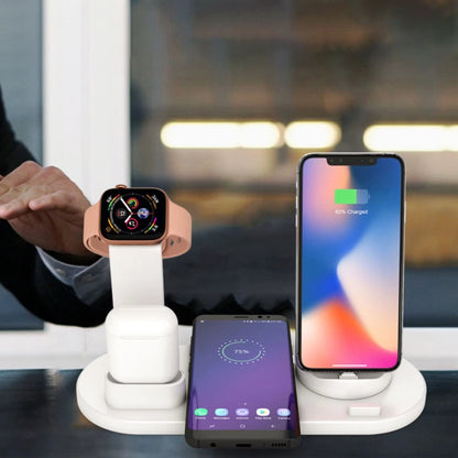 Apple All in One Charging Station | 4 in1 For iPhone Xs Apple Watch Airpods | Fast Wireless Charging | Inbuilt Charge Protection